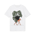 Cat Carrying Monstera T-Shirt — Cute Plant & Cat Graphic Tee