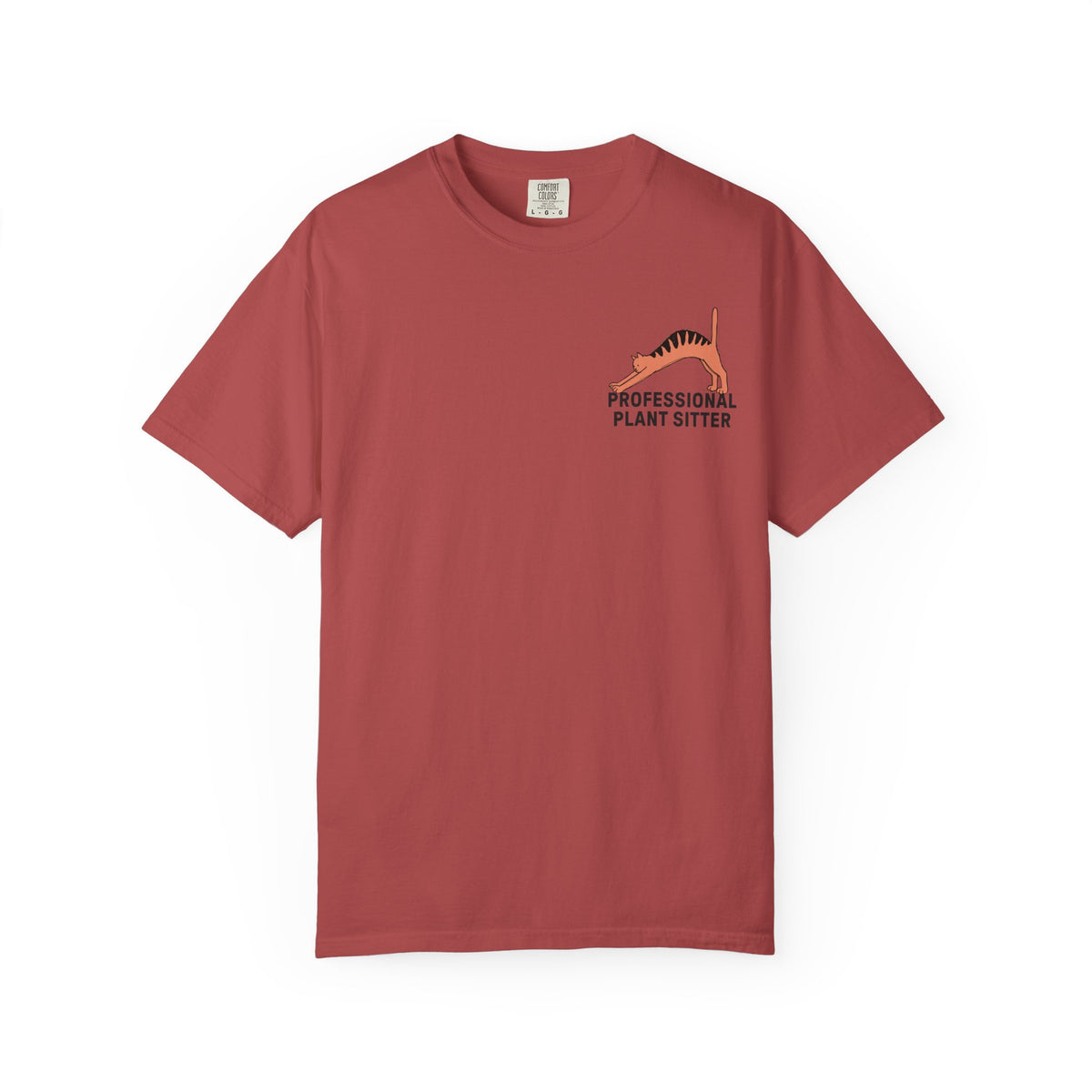 Professional Plant Sitter T-Shirt | Cat Carrying Monstera Illustration