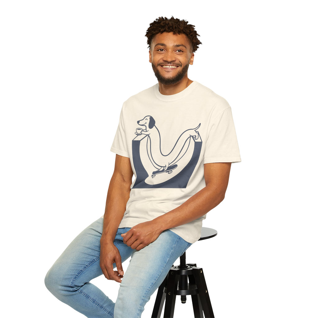 Copy of Long Dachshund Skateboard T-shirt | Skate Dog Illustration