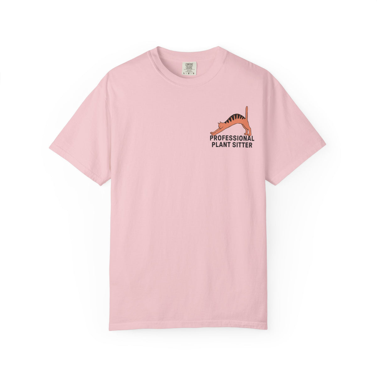 Professional Plant Sitter T-Shirt | Cat Carrying Monstera Illustration
