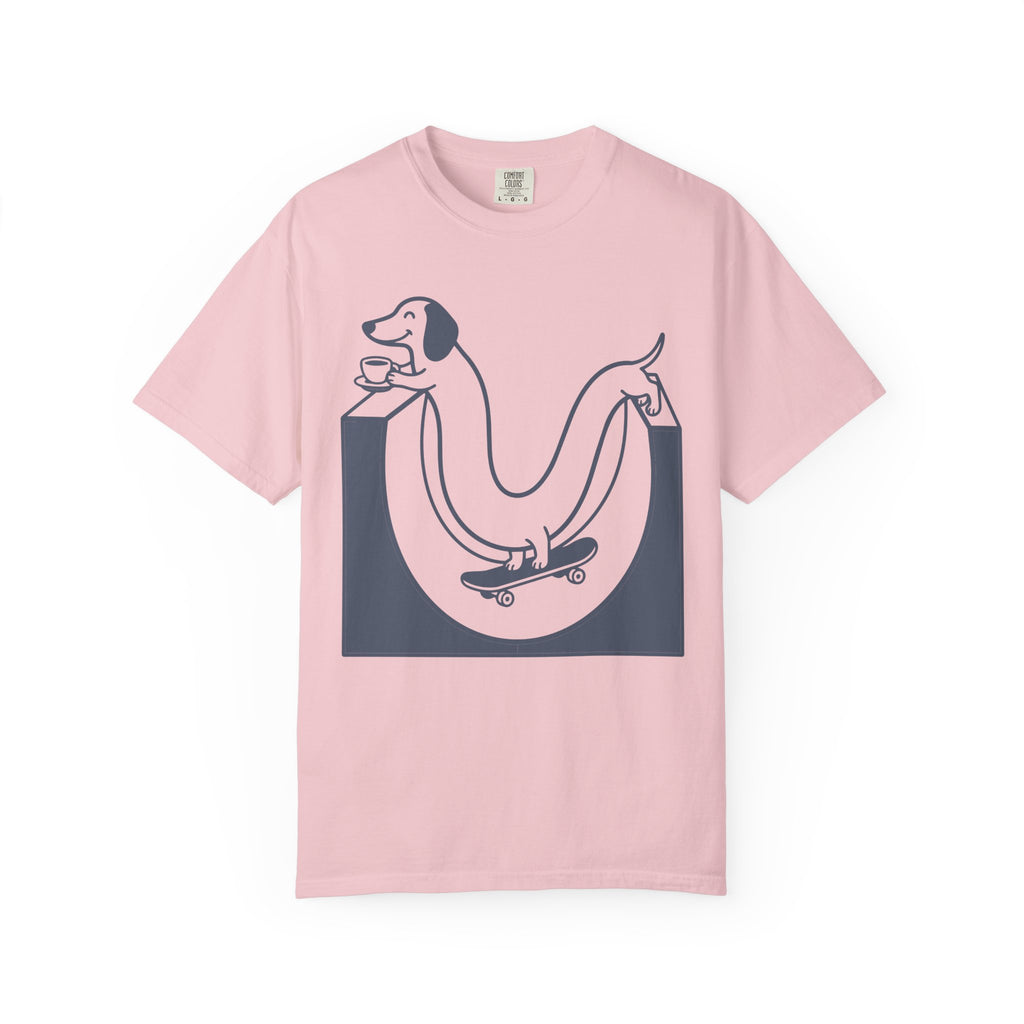 Copy of Long Dachshund Skateboard T-shirt | Skate Dog Illustration