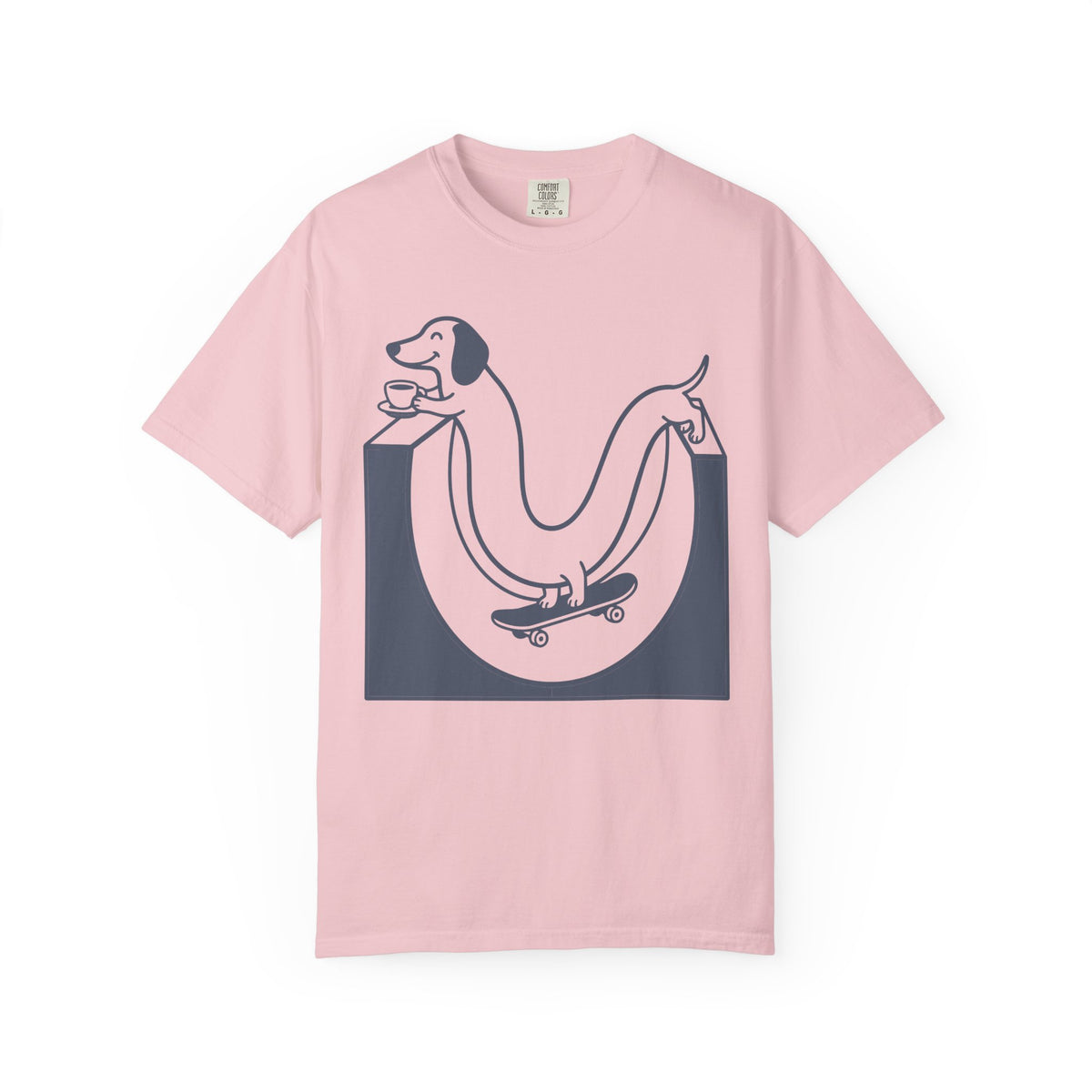 Copy of Long Dachshund Skateboard T-shirt | Skate Dog Illustration