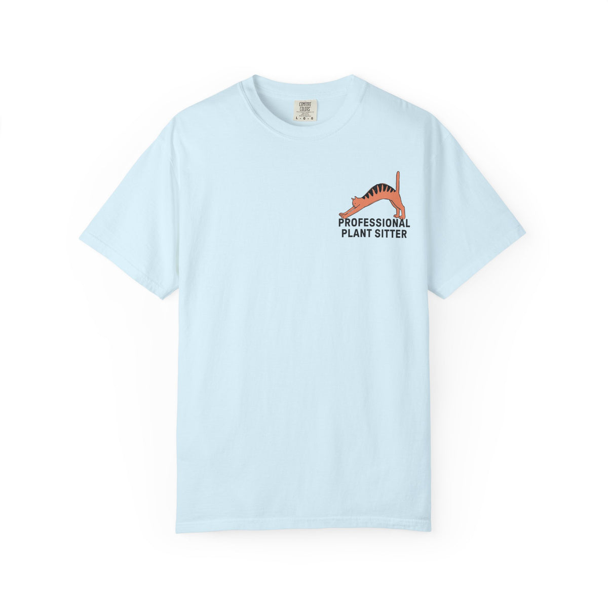 Professional Plant Sitter T-Shirt | Cat Carrying Monstera Illustration