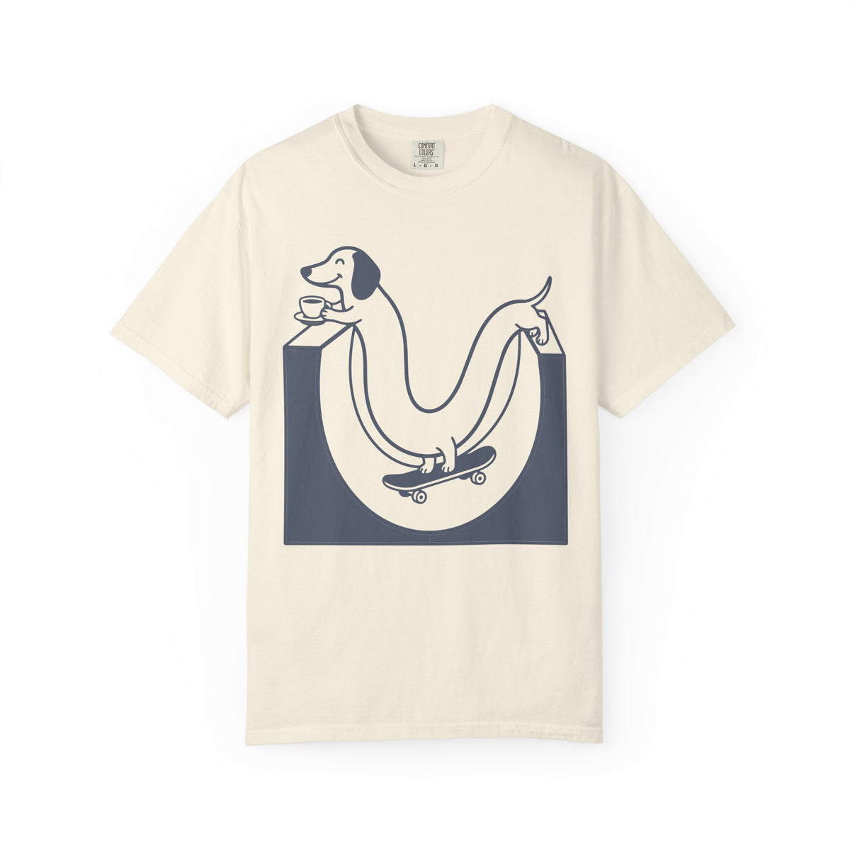 Copy of Long Dachshund Skateboard T-shirt | Skate Dog Illustration