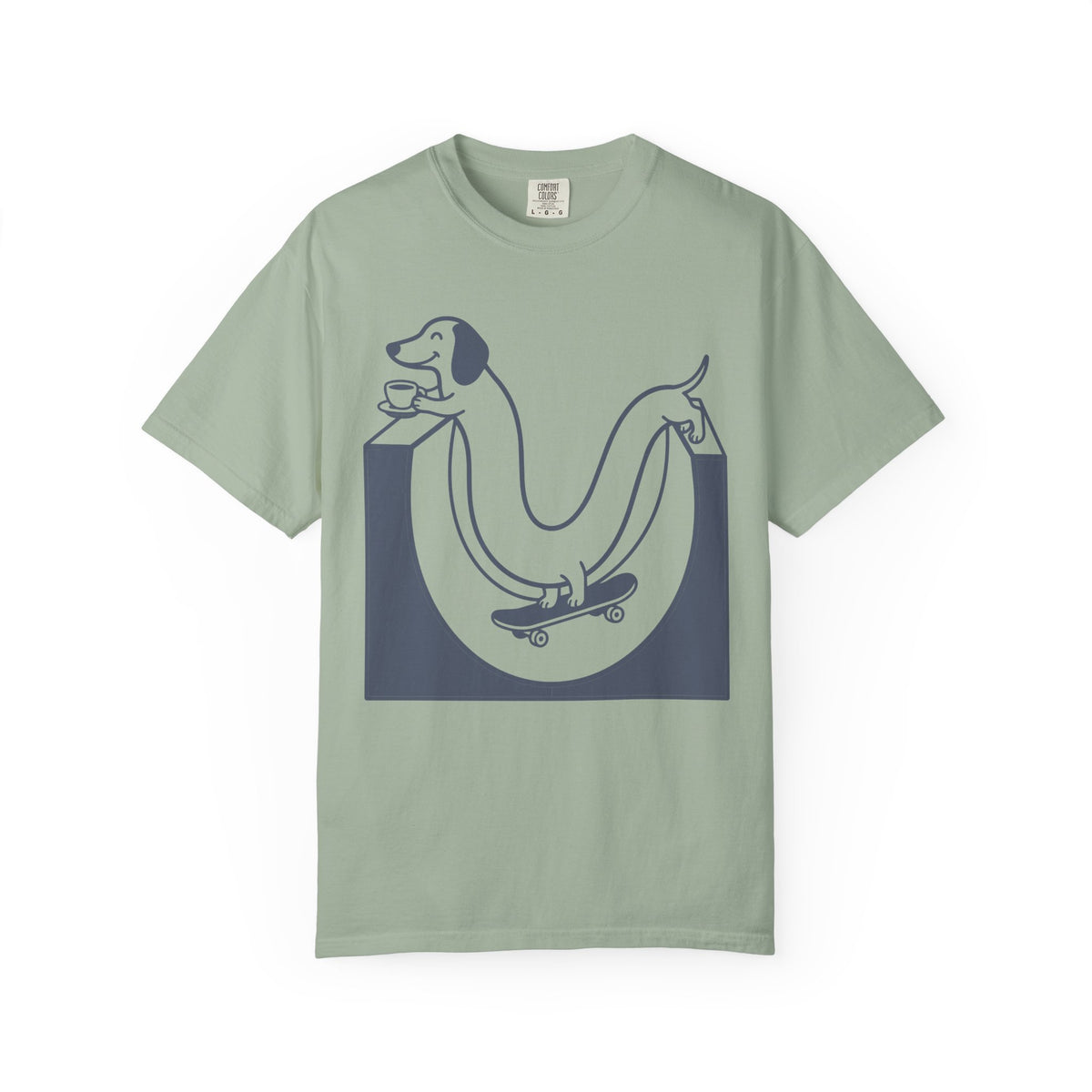 Copy of Long Dachshund Skateboard T-shirt | Skate Dog Illustration