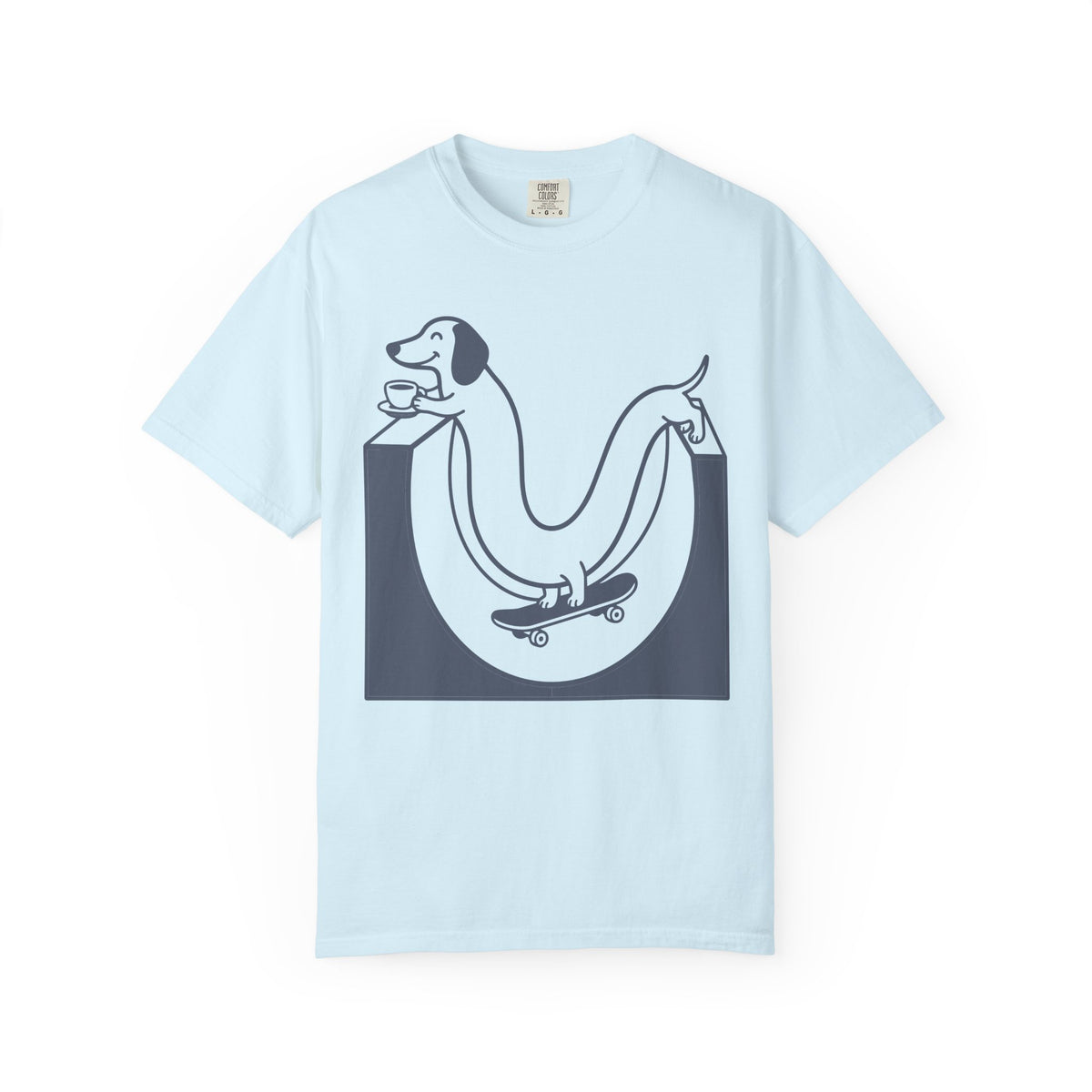 Copy of Long Dachshund Skateboard T-shirt | Skate Dog Illustration