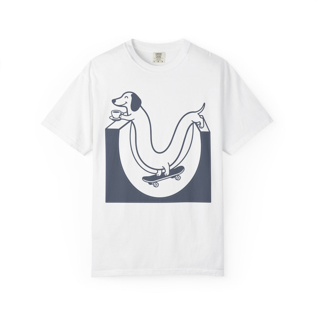 Copy of Long Dachshund Skateboard T-shirt | Skate Dog Illustration