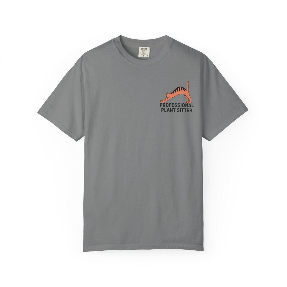 Professional Plant Sitter T-Shirt | Cat Carrying Monstera Illustration