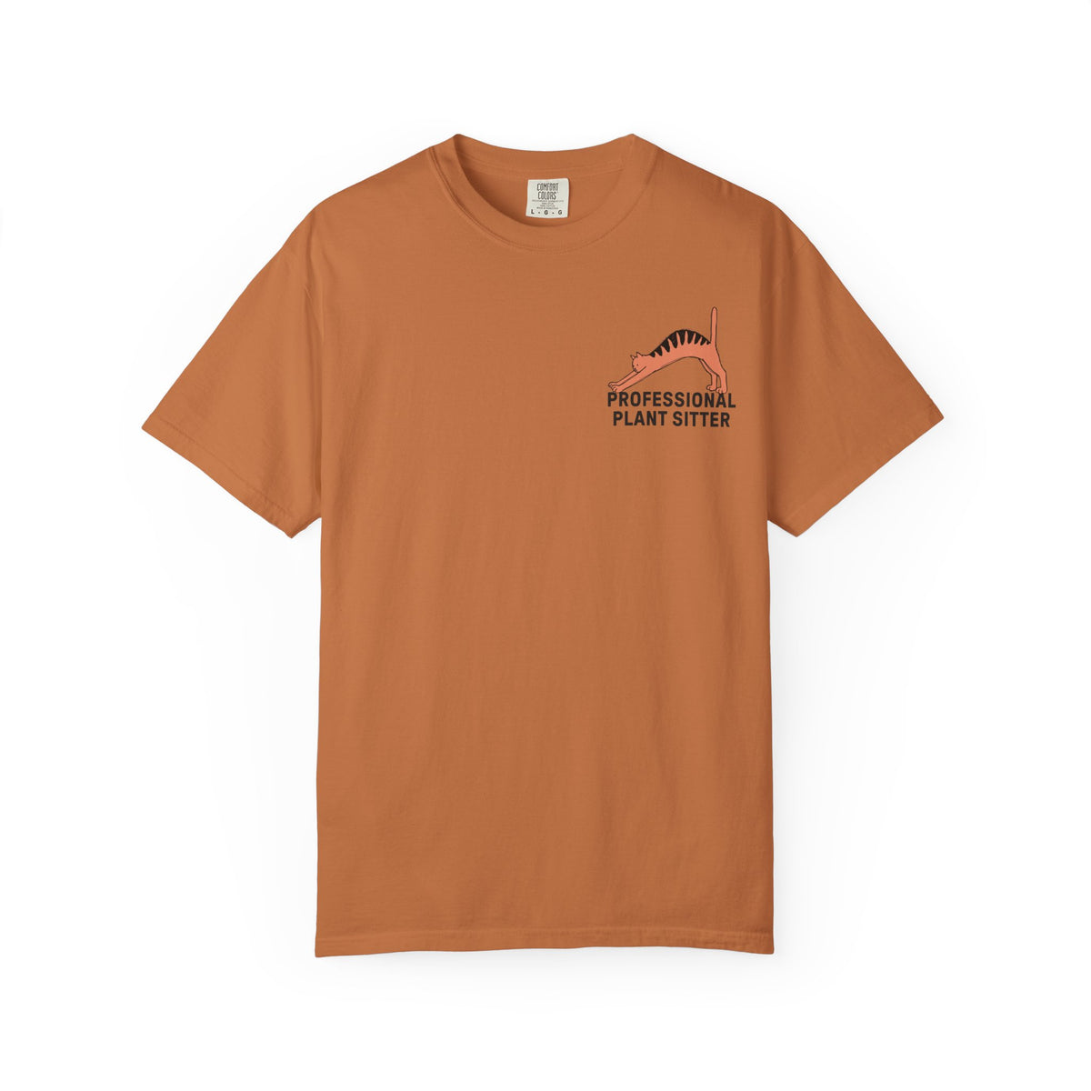 Professional Plant Sitter T-Shirt | Cat Carrying Monstera Illustration